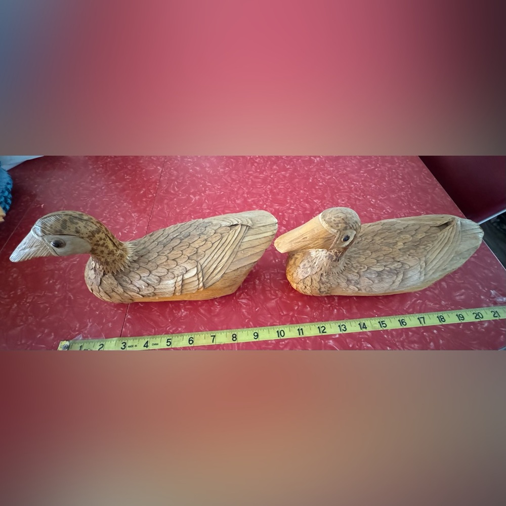 Vintage corn husk folk art  Duck Décor - Natural color
